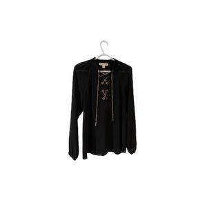 MICHAEL Michael Kors Black and Gold Blouse - Women’s Size Medium